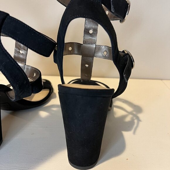 Like New Sam & Libby Evita Grommet Double Strap Chunky Heel, Size 9 - Picture 8 of 12